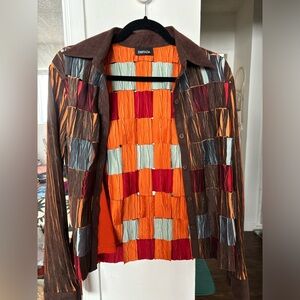 Amazing color block button down Size S